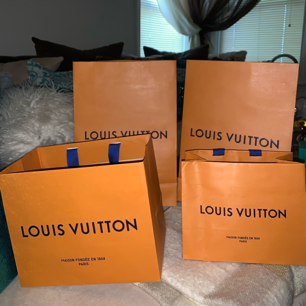 Authentic Louis Vuitton Orange Shopping Bags